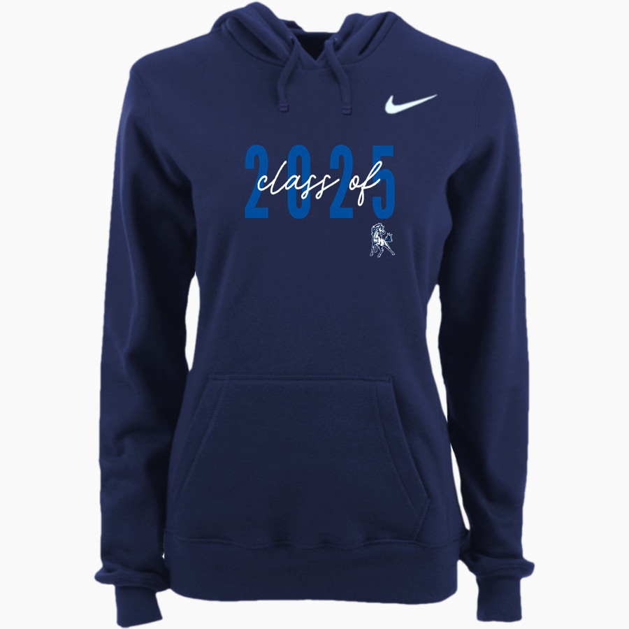 Merrill Mustangs Nike Women's Club Pullover Fleece Hoodie