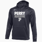 PERRY HIGH SCHOOL MAROONS Nike Men's Therma-FIT Pullover Hoodie Front Thumbnail