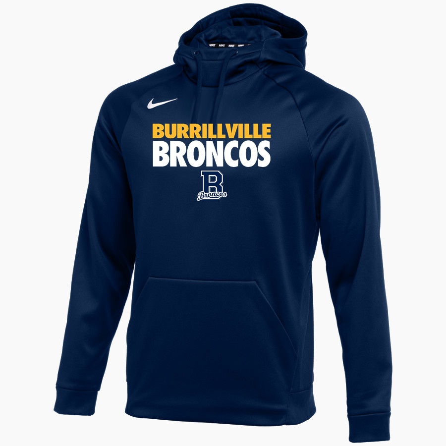 Burrillville Broncos Nike Men's Therma-FIT Pullover Hoodie