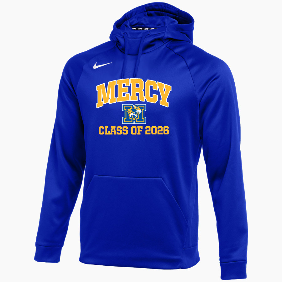 Mercy High School Tigers Online Store <span class="pdp-name-mascot">Mercy Tigers</span> Nike Men's Therma-FIT Pullover Hoodie