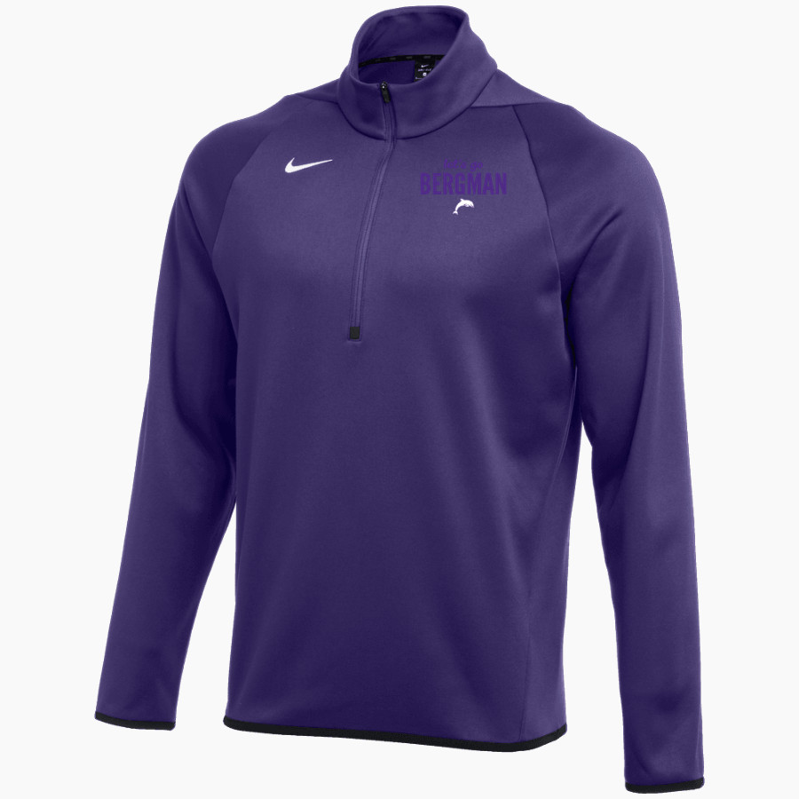Bergman Dolphins <span class="pdp-name-mascot">Frank V. Bergman Elementary Dolphins</span> Nike Men's Therma-FIT Long Sleeve 1/4 Zip Top
