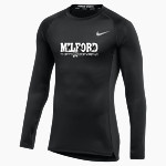MILFORD CENTRAL SCHOOL WILDCATS Nike Men's Pro Long Sleeve Compression Top Front Thumbnail
