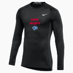 CROW HIGH SCHOOL Cougars Online Store <span class="pdp-name-mascot">CROW COUGARS</span> Nike Men's Pro Long Sleeve Compression Top Front Thumbnail