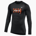 CEDAR GROVE-BELGIUM HIGH SCHOOL ROCKETS Nike Men's Pro Long Sleeve Compression Top Front Thumbnail