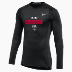 PERRY HIGH SCHOOL COMMODORES <span class="pdp-name-mascot">PERRY COMMODORES</span> Nike Men's Pro Long Sleeve Compression Top Front Thumbnail