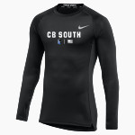 CB South Titans <span class="pdp-name-mascot">CB South Titans</span> Nike Men's Pro Long Sleeve Compression Top Front Thumbnail