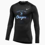 CENTRAL HIGH SCHOOL CHARGERS <span class="pdp-name-mascot">CHARGERS</span> Nike Men's Pro Long Sleeve Compression Top Front Thumbnail
