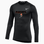 POLYTECHNIC HIGH SCHOOL PARROTS Nike Men's Pro Long Sleeve Compression Top Front Thumbnail