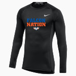 VOLUNTEER HIGH SCHOOL FALCONS <span class="pdp-name-mascot">VOLUNTEER FALCONS</span> Nike Men's Pro Long Sleeve Compression Top Front Thumbnail
