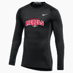 South Newton Rebels <span class="pdp-name-mascot">South Newton Rebels</span> Nike Men's Pro Long Sleeve Compression Top Front Thumbnail