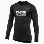 Xavier Falcons <span class="pdp-name-mascot">Xavier Falcons</span> Nike Men's Pro Long Sleeve Compression Top Front Thumbnail