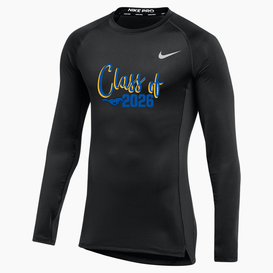 Heppner Mustangs Nike Men's Pro Long Sleeve Compression Top