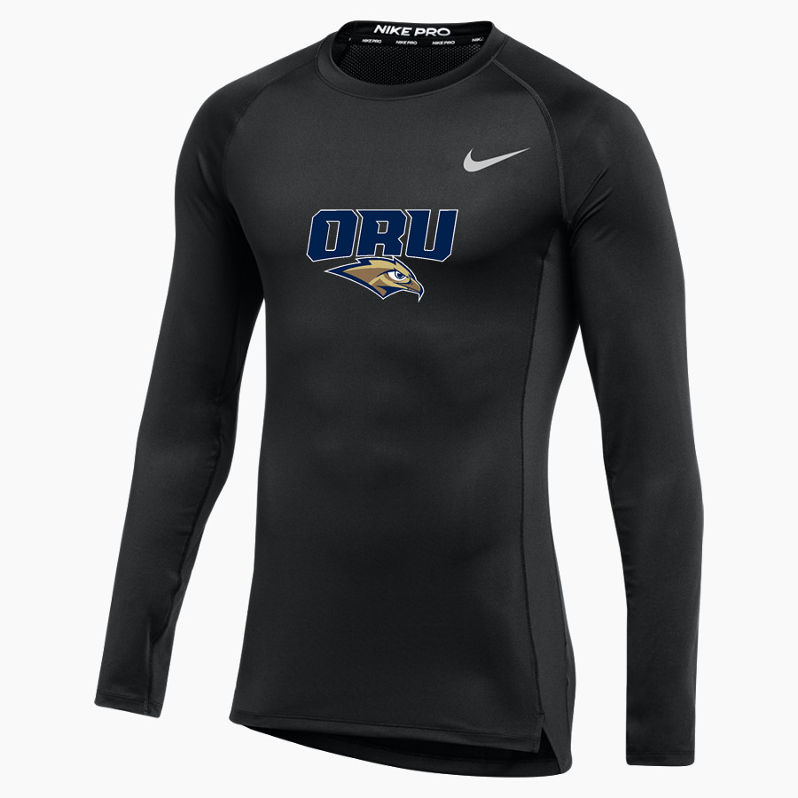 Oral Roberts Golden Eagles <span class="pdp-name-mascot">Oral Roberts Golden Eagles</span> Nike Men's Pro Long Sleeve Compression Top