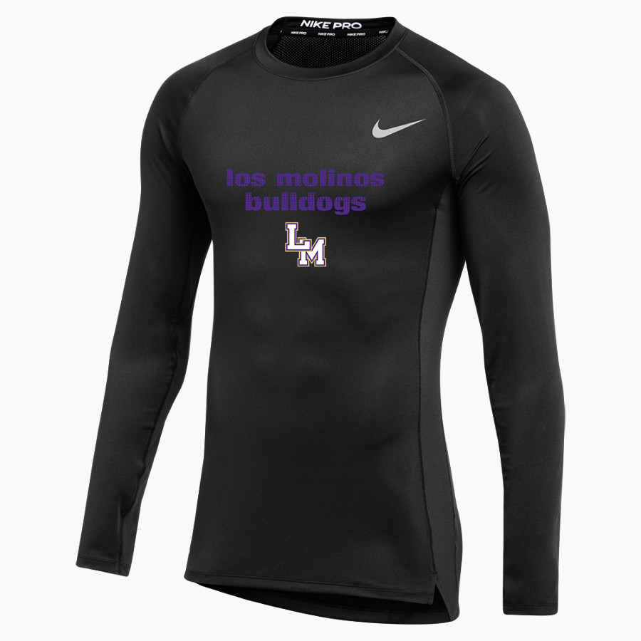 LOS MOLINOS HIGH SCHOOL BULLDOGS Nike Men's Pro Long Sleeve Compression Top