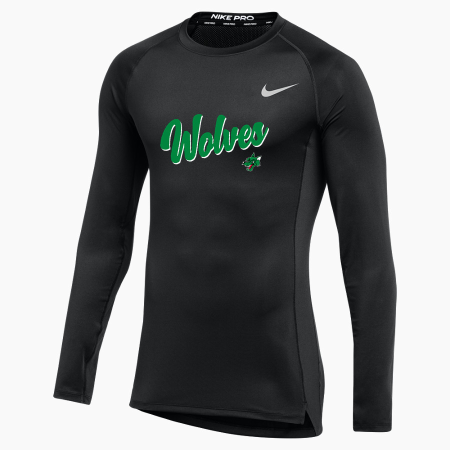 MOORCROFT HIGH SCHOOL WOLVES <span class="pdp-name-mascot">MOORCROFT WOLVES</span> Nike Men's Pro Long Sleeve Compression Top