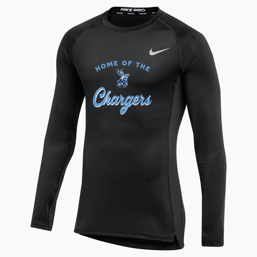 CENTRAL HIGH SCHOOL CHARGERS <span class="pdp-name-mascot">CHARGERS</span> Nike Men's Pro Long Sleeve Compression Top