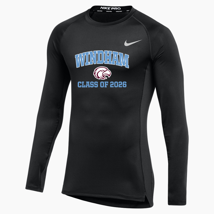WINDHAM HIGH SCHOOL EAGLES <span class="pdp-name-mascot">WINDHAM EAGLES</span> Nike Men's Pro Long Sleeve Compression Top