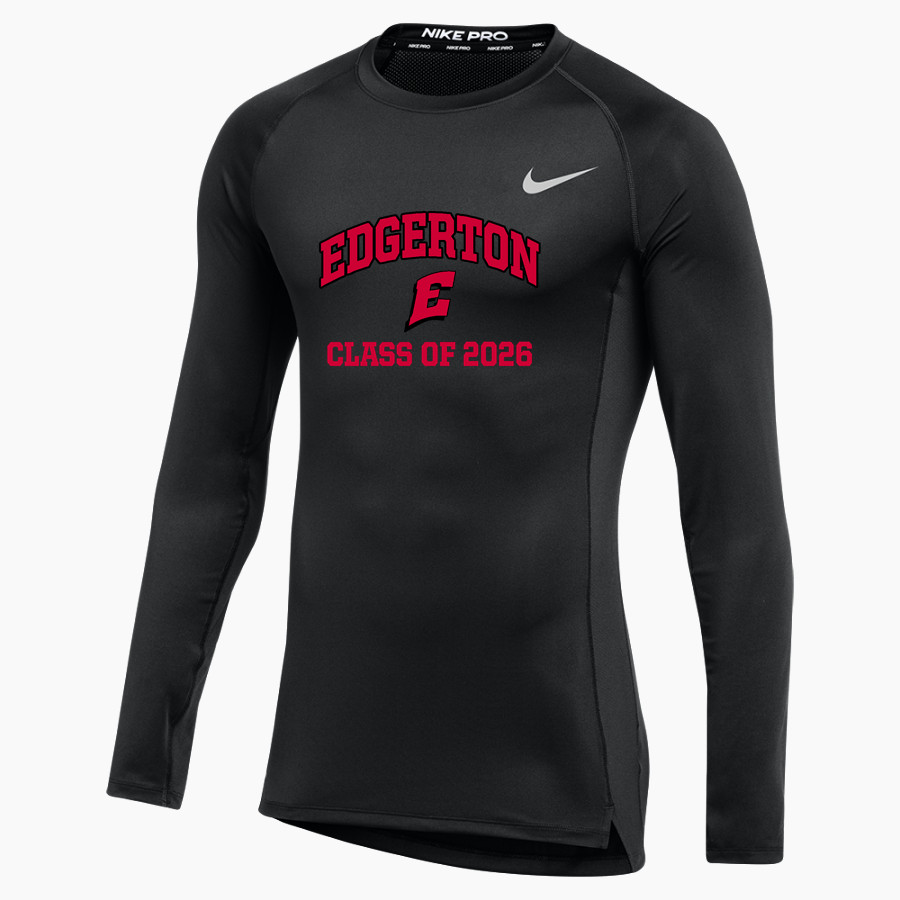 Edgerton Crimson Tide Nike Men's Pro Long Sleeve Compression Top