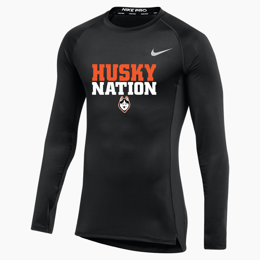 ABSAROKEE HIGH SCHOOL HUSKIES <span class="pdp-name-mascot">ABSAROKEE HUSKIES</span> Nike Men's Pro Long Sleeve Compression Top