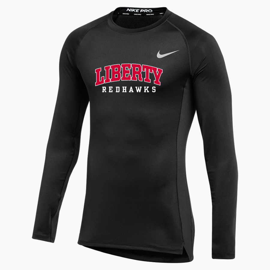 LIBERTY HIGH SCHOOL REDHAWKS <span class="pdp-name-mascot">LIBERTY REDHAWKS</span> Nike Men's Pro Long Sleeve Compression Top