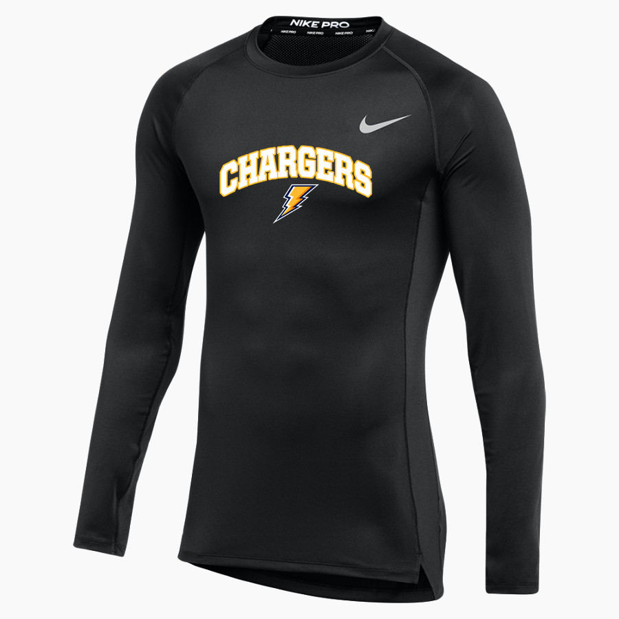 Marian Ancilla Chargers Nike Men's Pro Long Sleeve Compression Top