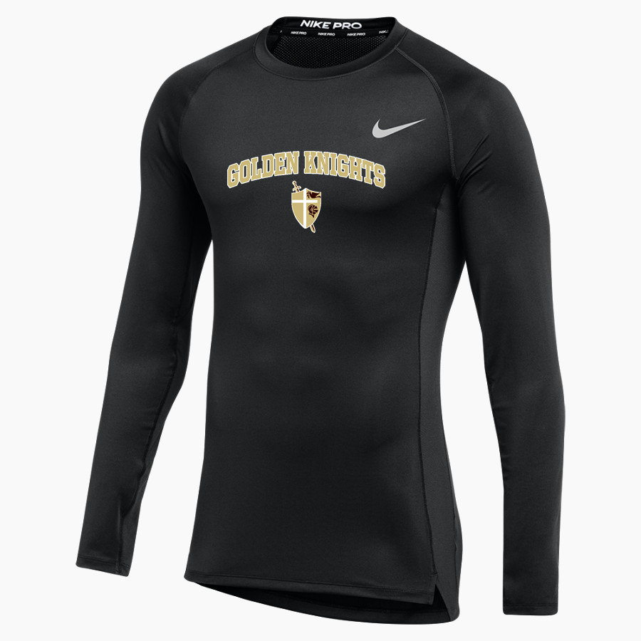 St. FRANCIS HIGH SCHOOL GOLDEN KNIGHTS <span class="pdp-name-mascot">SAINT FRANCIS GOLDEN KNIGHTS</span> Nike Men's Pro Long Sleeve Compression Top