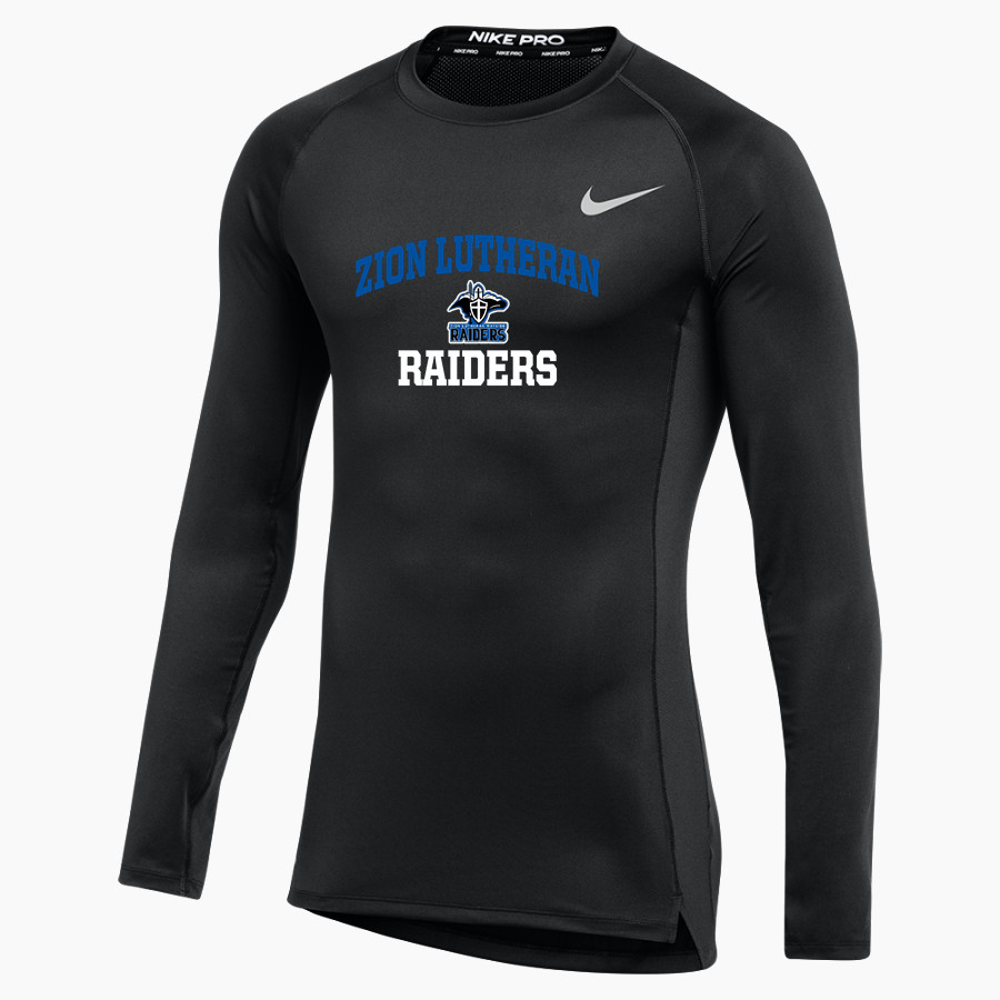 Zion Lutheran Raiders Nike Men's Pro Long Sleeve Compression Top