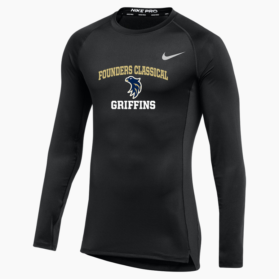 Founders Classical Griffins Nike Men's Pro Long Sleeve Compression Top
