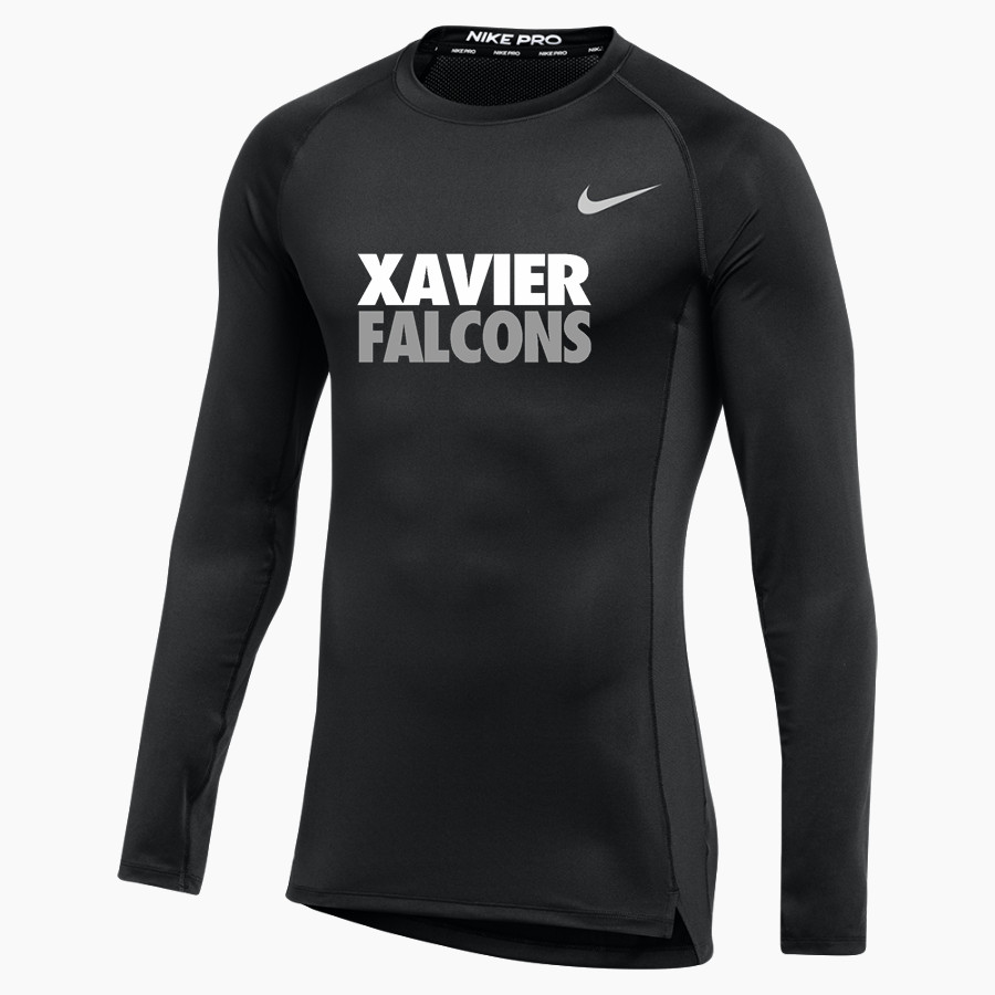 Xavier Falcons <span class="pdp-name-mascot">Xavier Falcons</span> Nike Men's Pro Long Sleeve Compression Top
