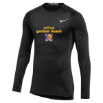 Miles Golden Bears <span class="pdp-name-mascot">Miles Golden Bear</span> Nike Men's Pro Long Sleeve Compression Top Front Thumbnail