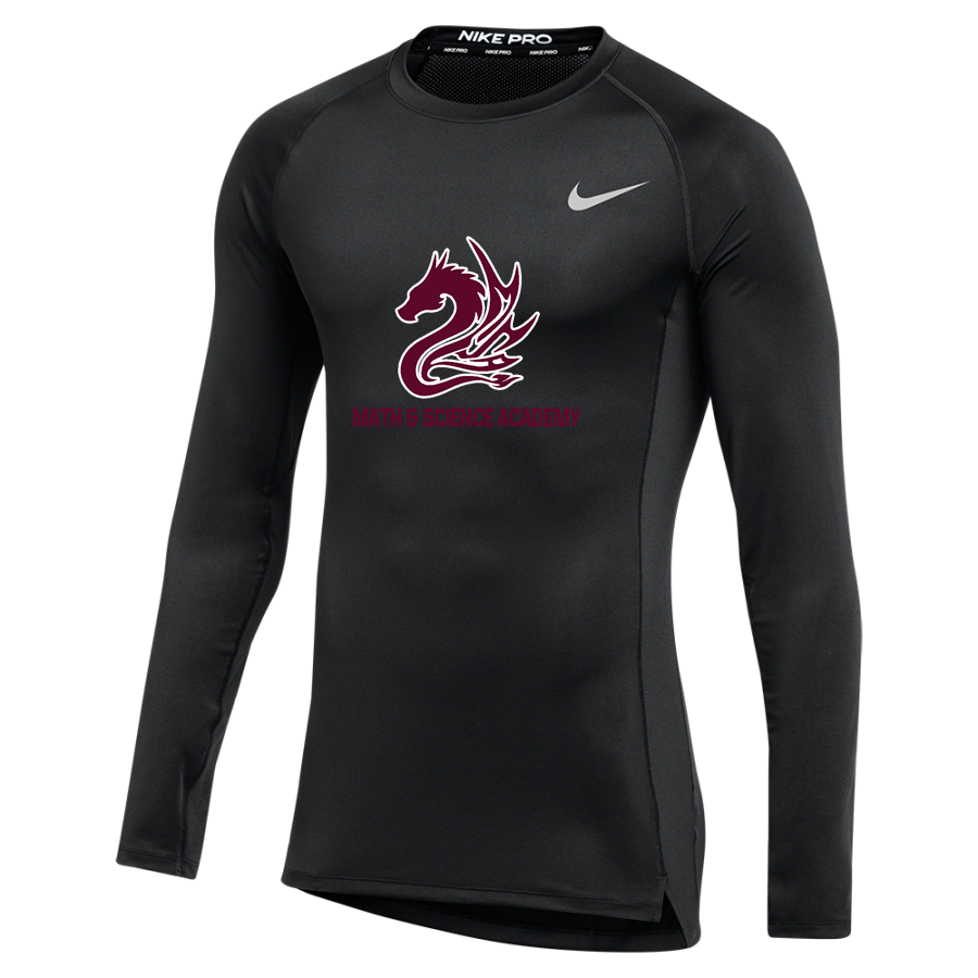 Math & Science Academy Dragons <span class="pdp-name-mascot">Math & Science Academy Dragons</span> Nike Men's Pro Long Sleeve Compression Top