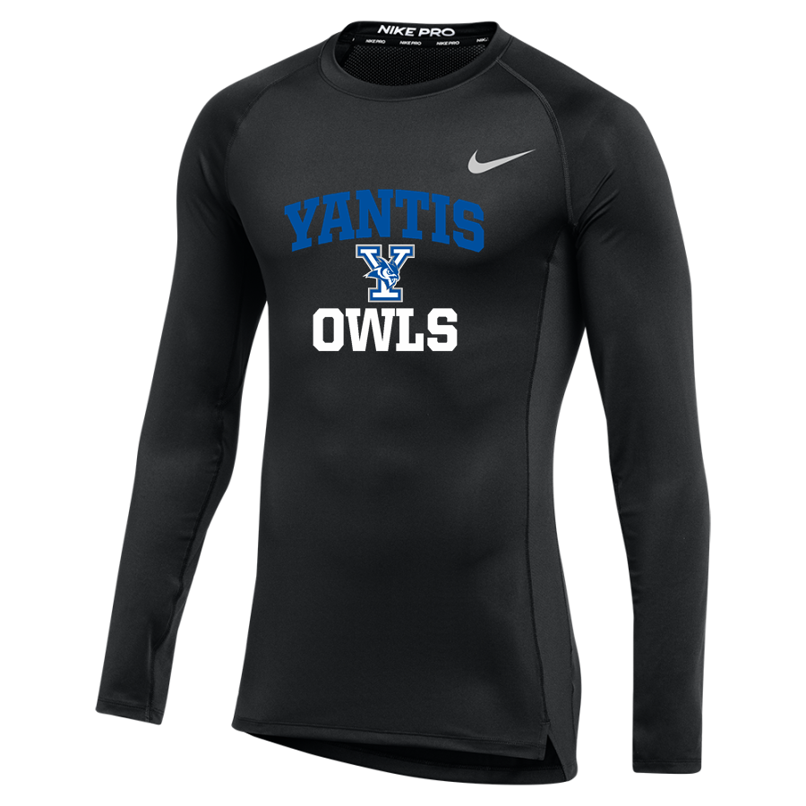 YANTIS HIGH SCHOOL OWLS <span class="pdp-name-mascot">YANTIS OWLS</span> Nike Men's Pro Long Sleeve Compression Top