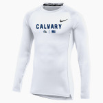 Calvary Lions Nike Men's Pro Long Sleeve Compression Top Front Thumbnail