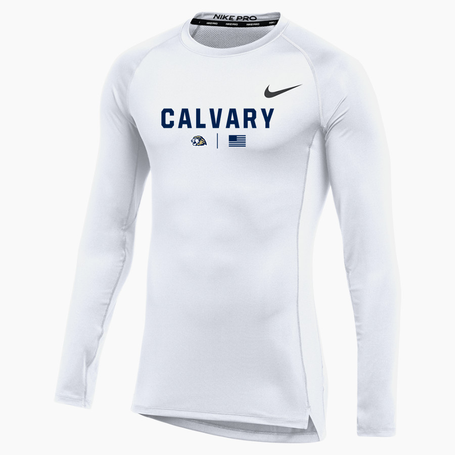 Calvary Lions Nike Men's Pro Long Sleeve Compression Top