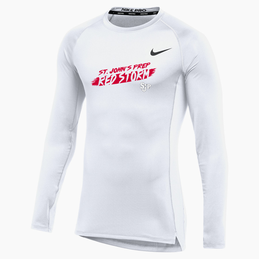 St. John's Prep Red Storm Nike Men's Pro Long Sleeve Compression Top