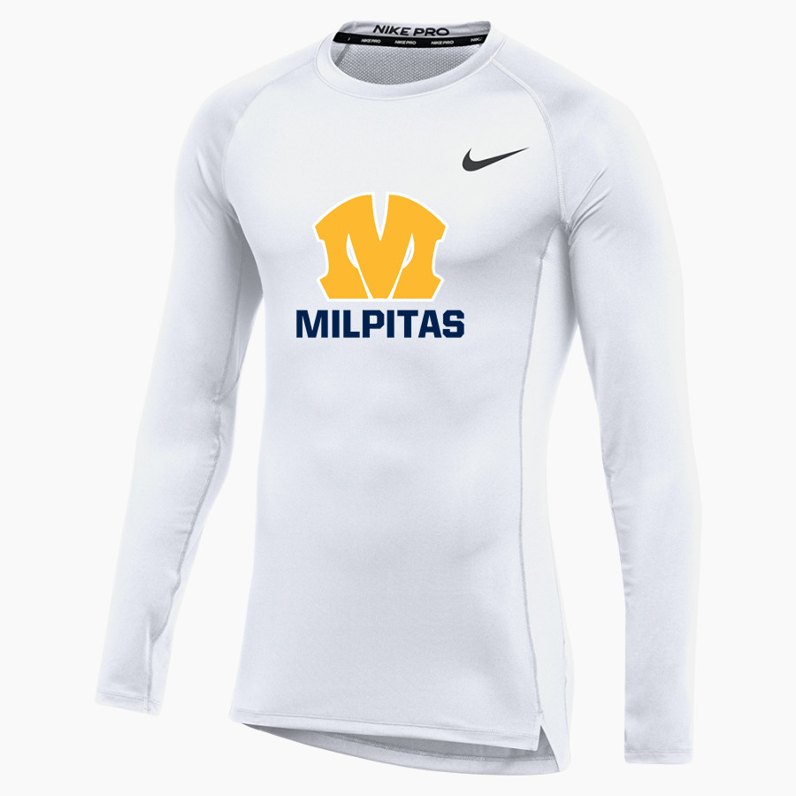 Milpitas Trojans Nike Men's Pro Long Sleeve Compression Top