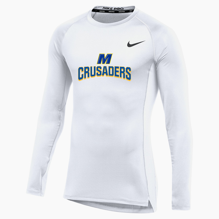 Madonna Crusaders Nike Men's Pro Long Sleeve Compression Top