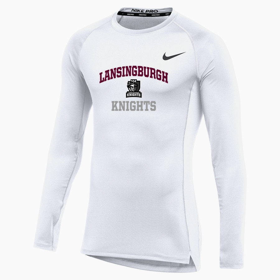 Lansingburgh Knights The Official Online Store <span class="pdp-name-mascot">Lansingburgh Knights</span> Nike Men's Pro Long Sleeve Compression Top
