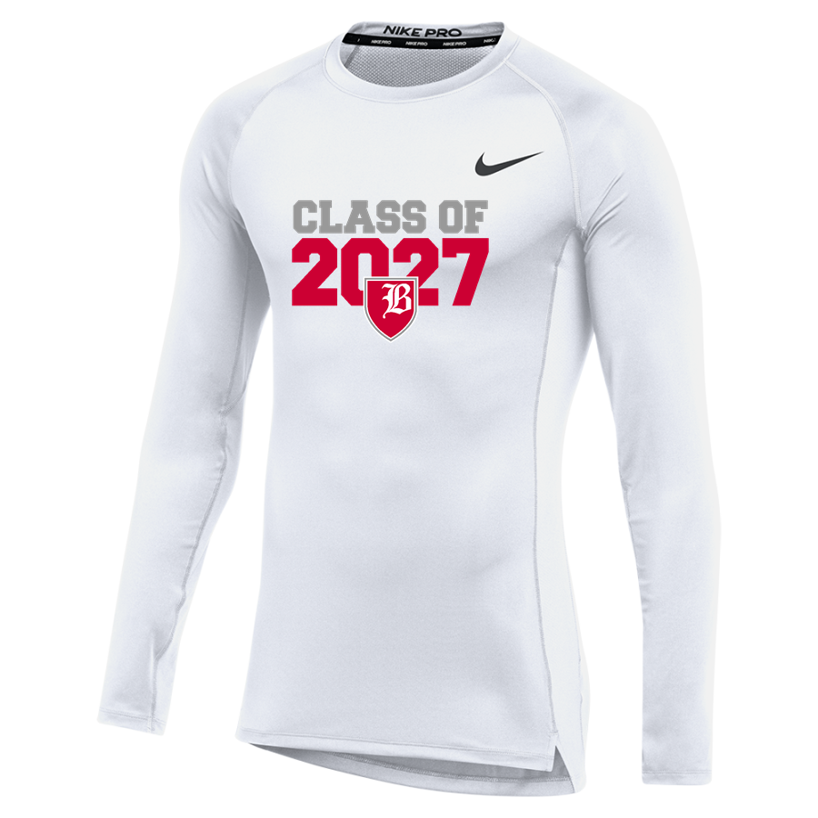 Baylor School Red Raiders <span class="pdp-name-mascot">Baylor School Red Raiders</span> Nike Men's Pro Long Sleeve Compression Top