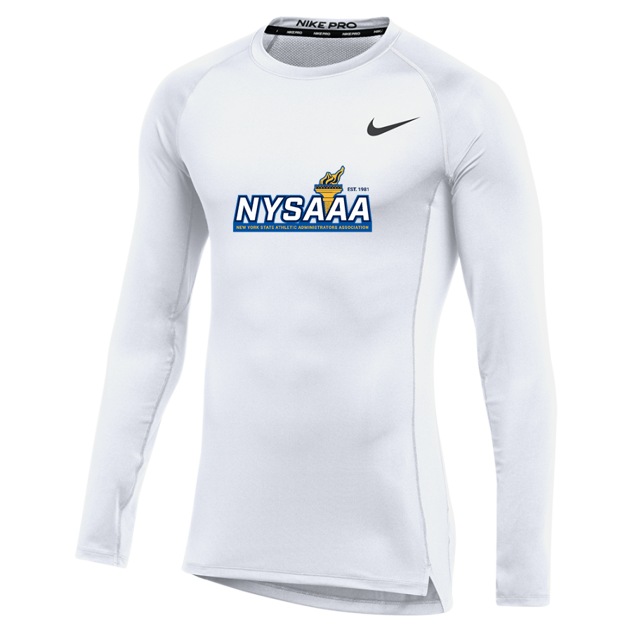 New York State Athletic Administrators Association <span class="pdp-name-mascot">New York State Athletic Administrators Association</span> Nike Men's Pro Long Sleeve Compression Top