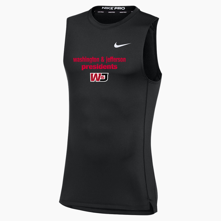 Washington & Jefferson Presidents Nike Men's Pro Sleeveless Compression Top
