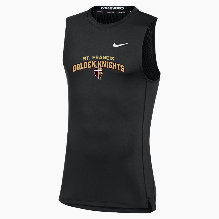 St. FRANCIS HIGH SCHOOL GOLDEN KNIGHTS <span class="pdp-name-mascot">SAINT FRANCIS GOLDEN KNIGHTS</span> Nike Men's Pro Sleeveless Compression Top