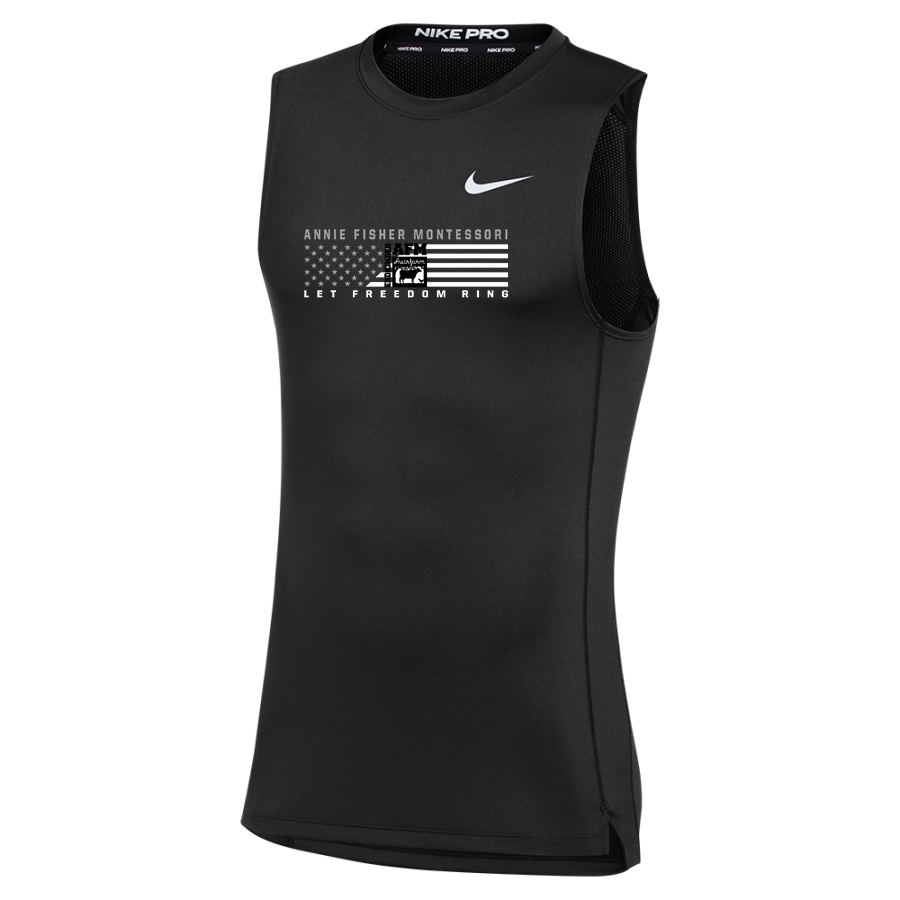 Annie Fisher Montessori Jayhawks <span class="pdp-name-mascot">Annie Fisher Montessori Magnet School Jayhawks</span> Nike Men's Pro Sleeveless Compression Top