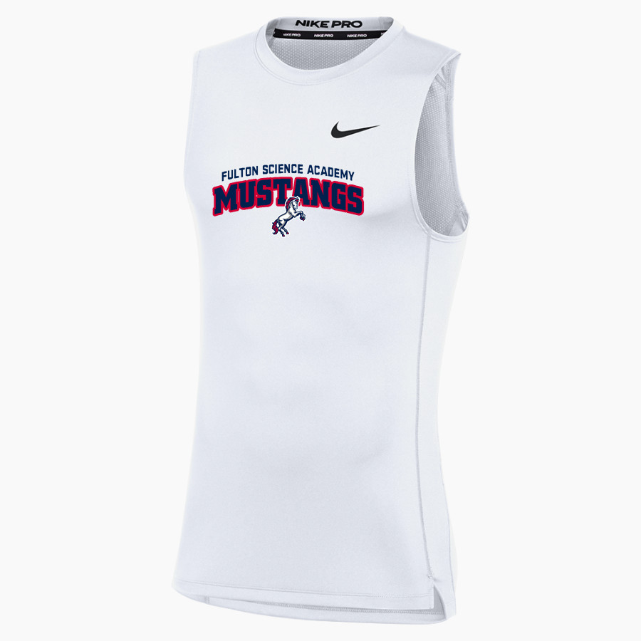 Fulton Science Academy Mustangs <span class="pdp-name-mascot">Fulton Science Academy Mustangs</span> Nike Men's Pro Sleeveless Compression Top