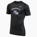 Fulton Science Academy Mustangs <span class="pdp-name-mascot">Fulton Science Academy Mustangs</span> Nike Men's Pro Short Sleeve Compression Top Front Thumbnail