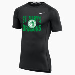 St. Mary's Dragons Nike Men's Pro Short Sleeve Compression Top Front Thumbnail