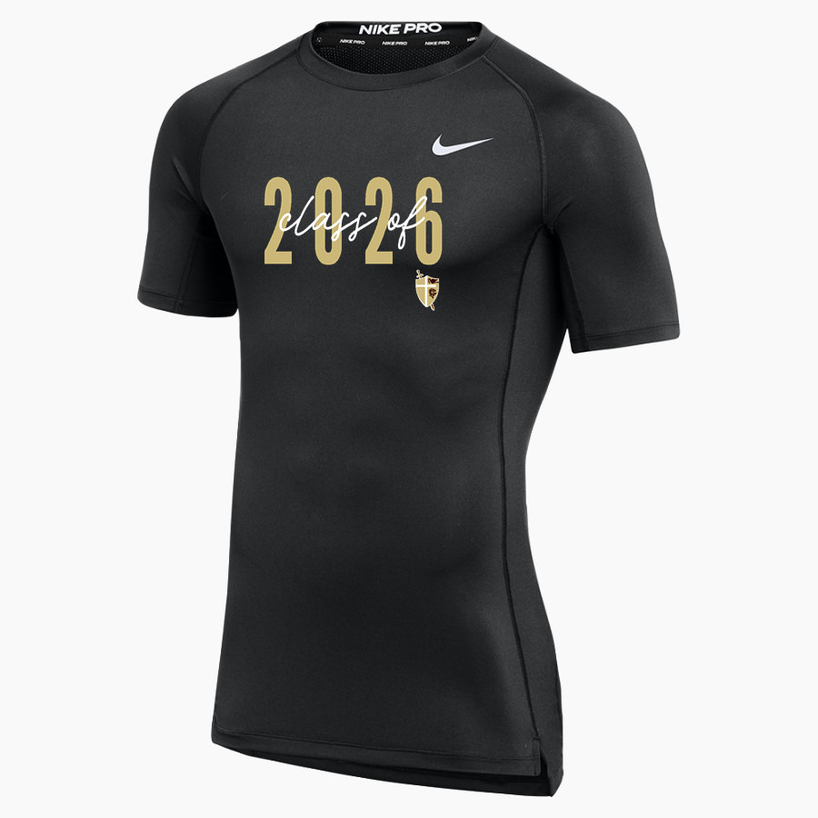 St. FRANCIS HIGH SCHOOL GOLDEN KNIGHTS <span class="pdp-name-mascot">SAINT FRANCIS GOLDEN KNIGHTS</span> Nike Men's Pro Short Sleeve Compression Top