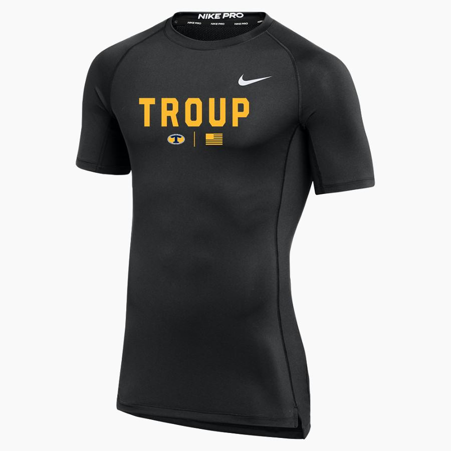 TROUP HIGH SCHOOL TIGERS <span class="pdp-name-mascot">TROUP TIGERS</span> Nike Men's Pro Short Sleeve Compression Top