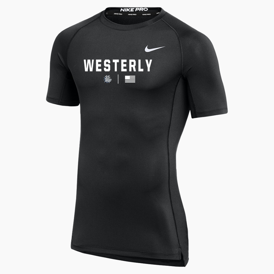 Westerly Bulldogs <span class="pdp-name-mascot">Westerly Bulldogs</span> Nike Men's Pro Short Sleeve Compression Top