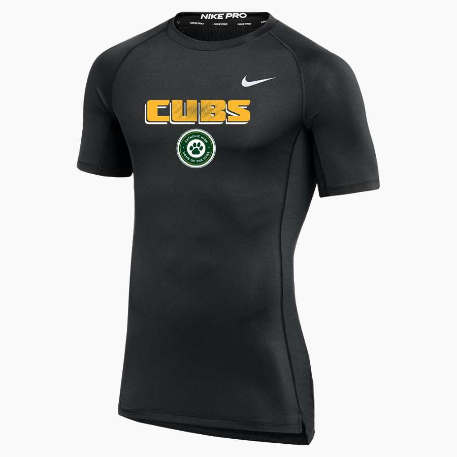 Catholic High home of the Cubs <span class="pdp-name-mascot">Catholic High Cubs</span> Nike Men's Pro Short Sleeve Compression Top